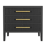 Тумба Primo  с тремя ящиками шпон Черный дуб варинант исполнения - 1 | Loft Concept в Уфе