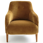 Кресло велюровое золотистого цвета Diaspro Gold  Armchair варинант исполнения - 2 | Loft Concept в Уфе