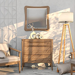 Зеркало квадратное c деревянной рамой из массива дуба Tasteful Furniture варинант исполнения - 2 | Loft Concept в Уфе