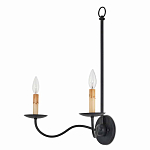 Бра настенное черное с 2-мя лампами Candle Sleeves варинант исполнения - 4 | Loft Concept в Уфе