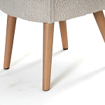Кресло на деревянных ножках с обивкой из ткани букле Aldo Boucle Armchair варинант исполнения - 6 | Loft Concept в Уфе