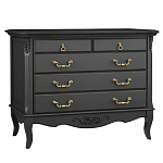 Комод черный из массива бука в стиле прованс Black Provence варинант исполнения - 3 | Loft Concept в Уфе