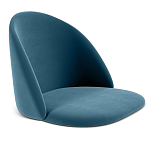 Барный стул вращающийся со спинкой Синий Велюр Vendramin Chair варинант исполнения - 2 | Loft Concept в Уфе