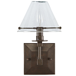 Бра с прозрачным стеклянным абажуром в форме конуса Bartolomeo Bronze варинант исполнения - 3 | Loft Concept в Уфе