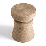 Приставной стол с отделкой из джута Juti D35 см варинант исполнения - 3 | Loft Concept в Уфе