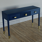 Дизайнерский Письменный стол Elsa Dreams Blue с тремя ящиками варинант исполнения - 3 | Loft Concept в Уфе