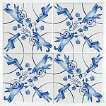 Плитка с узором 2 кота 2 пистолета варинант исполнения - 2 | Loft Concept в Уфе