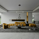 Светодиодная люстра Black LED Circle and Ball Lamp варинант исполнения - 7 | Loft Concept в Уфе