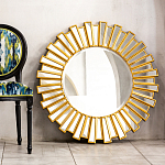 Зеркало круглое с лучами из зеркальных фацетов Golden Facet варинант исполнения - 2 | Loft Concept в Уфе