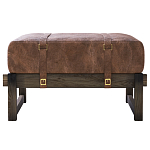 Пуф Duncan винтажная коричневая кожа  варинант исполнения - 1 | Loft Concept в Уфе