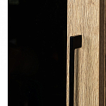 Шкаф-витрина в стиле лофт с чёрной стеклянной дверью Urban Style Space варинант исполнения - 5 | Loft Concept в Уфе