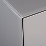 Тумба под телевизор со стеклянной столешницей и с выдвижными ящиками Minimalist Accent варинант исполнения - 4 | Loft Concept в Уфе