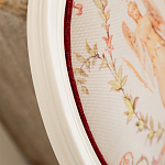 Полукресло из массива бука бежевое с растительным орнаментом Raffael Angel Beige Chair варинант исполнения - 4 | Loft Concept в Уфе