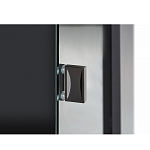 Шкаф-витрина цвета графит с полками и стеклянной дверью Strict Lines варинант исполнения - 4 | Loft Concept в Уфе