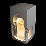 Встраиваемый в стену гипсовый светильник под покраску с арками и рельефными колоннами Antiquity Athena варинант исполнения - 3 | Loft Concept в Уфе