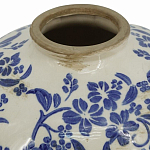 Ваза округлой формы с синим цветочным узором Blue & White Ornament  варинант исполнения - 2 | Loft Concept в Уфе