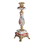 Подсвечник с цветочной росписью из фарфора с бронзовыми элементами Eden Garden варинант исполнения - 2 | Loft Concept в Уфе