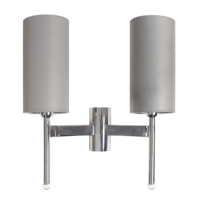 Бра с 2-мя серыми цилиндрическими абажурами Natural Concepts Серый в Уфе | Loft Concept 