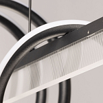 Люстра линейная черного цвета с волнообразным металлическим элементом Luke Lampco Tracer Lamp варинант исполнения - 9 | Loft Concept в Уфе