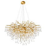 Люстра подвесная с прозрачными стеклянными подвесками в форме капель Диаметр 100 см Droplet Chandelier варинант исполнения - 4 | Loft Concept в Уфе