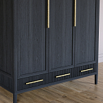 Большой Шкаф Primo Черный дуб с 3 дверьми и 3 выдвижными ящиками варинант исполнения - 3 | Loft Concept в Уфе