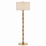 Торшер с цилиндрическим тканевым абажуром на каркасе волнистой формы Rotation варинант исполнения - 1 | Loft Concept в Уфе