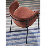 Стул полукруглый мягкий с буклированной обивкой Chair with Boucle Upholstery варинант исполнения - 5 | Loft Concept в Уфе