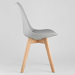 Стул с основой из пластика и мягким сиденьем Arvika Grey варинант исполнения - 3 | Loft Concept в Уфе