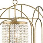 Люстра золотая с внутренним цилиндром из хрустальных бусин Romantic Lantern варинант исполнения - 1 | Loft Concept в Уфе