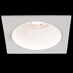 Встраиваемый спот светодиодный квадаратный белого цвета с круглым углублением Ombra Lux  варинант исполнения - 1 | Loft Concept в Уфе