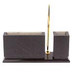 Настольный письменный набор из мрамора с часами и ручкой Marble Accessory варинант исполнения - 3 | Loft Concept в Уфе