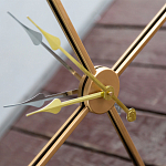 Часы настенные зеркальные с золотым металлическим циферблатом Mirror Tower Clock варинант исполнения - 3 | Loft Concept в Уфе