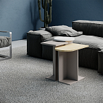 Стол журнальный бежево-серый из 3-х частей со столешницами в виде геометрических элементов MUND SIDE TABLE LIGHT MOCHA варинант исполнения - 1 | Loft Concept в Уфе