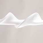 Люстра горизонтальная с волнистым белым плафоном Golden Swirl варинант исполнения - 5 | Loft Concept в Уфе