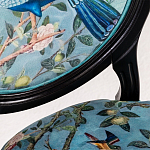 Стул из массива бука бирюзовый с изображением птиц в саду Turquoise Chinoiserie Bird Chair варинант исполнения - 2 | Loft Concept в Уфе
