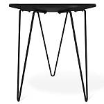 Стол журнальный с круглой столешницей из стекла Gold and Black Marble варинант исполнения - 4 | Loft Concept в Уфе