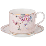 Чайный набор из фарфора с цветочным принтом на 6 персон 12 предметов Flower Porcelain Collection варинант исполнения - 1 | Loft Concept в Уфе