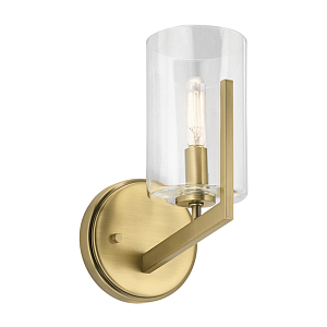 Бра с прозрачным плафоном в форме цилиндра Kichler