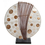 Настольная лампа из перламутра и дерева на подставке Indonesian Round Shell варинант исполнения - 1 | Loft Concept в Уфе