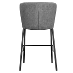 Стул барный серый с широкой закругленной спинкой Bar Chair Gray варинант исполнения - 4 | Loft Concept в Уфе
