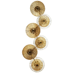 Бра с 6-ю плафонами в форме диска из рельефного коричневого стекла Decorative Six Glass Discs Wall Lamp варинант исполнения - 1 | Loft Concept в Уфе