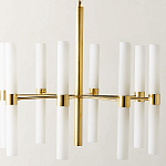 Люстра золотая с 16-ю тонкими цилиндрическими плафонами Shoulders варинант исполнения - 1 | Loft Concept в Уфе