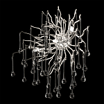 Бра с лучеобразным основанием и подвесками из прозрачного стекла в виде длинных капель Droplet Chandelier варинант исполнения - 12 | Loft Concept в Уфе