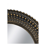 Зеркало круглое с текстурированным дизайном рамы Helios варинант исполнения - 4 | Loft Concept в Уфе