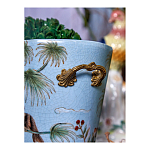 Кашпо из голубого фарфора с бронзовыми элементами Blue Garden варинант исполнения - 6 | Loft Concept в Уфе