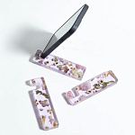 Подставка для телефона из эпоксидной смолы с цветами розовая Epoxy Flowers Phone Stand Pink варинант исполнения - 3 | Loft Concept в Уфе