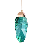 Подвесной светильник Soar Hanging Lamp Brass Emerald Изумрудный варинант исполнения - 1 | Loft Concept в Уфе