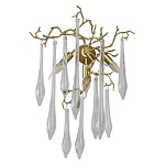 Бра с декором в виде ветвей и стеклянных подвесок в форме капель Droplet Chandelier варинант исполнения - 1 | Loft Concept в Уфе