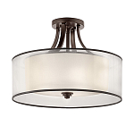 Потолочный светильник с двойным цилиндрическим плафоном из белого стекла и прозрачной органзы Kichler варинант исполнения - 17 | Loft Concept в Уфе