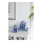 Ваза с крышкой в китайском стиле Oriental Blue & White Ornament Vases варинант исполнения - 4 | Loft Concept в Уфе